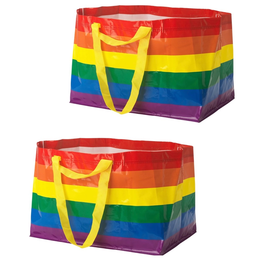 (2) Ikea Rainbow🌈 Pride Storstomma Large Tote Bag
